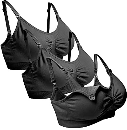 O-WareBaby Soutien-Gorge de Maternité sans Couture pour Femmes Allaitant 3PCS Soutiens-Gorge d'allaitement avec Rallonges Brassière Grossesse