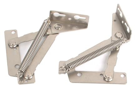 YIDELAI Soporte de bisagra de elevación 80 grados bisagra de resorte plegable (1 par)