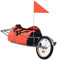ZEYUAN Gepäck-Fahrradanhänger mit Tasche Orange und Schwarz, Fahrrad Anhänger, Lastenanhänger, Handwagen, Fahrrad-lastenanhänger, Lastenfahrrad
