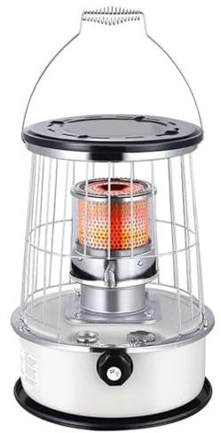 Kerosene Stove Heater for Indoor Camping, Large Kerosene Stove with Automatic Extinguisher for Home, Heating, Cooking, Garage, Camping Portable Heater (Color : White)