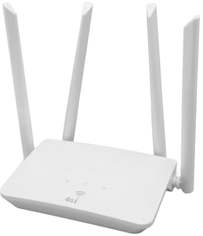 Routeur WiFi débloqué, Modem Routeur 4G LTE avec Emplacement pour Carte SIM et Antenne 4 5 DBi, Modem Routeur WiFi 300 Mbps pour Téléphone Tablette Ordinateur Portable (Prise UE)