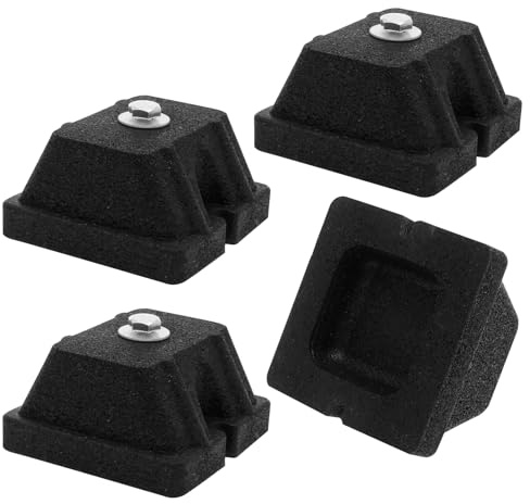 4 Pcs Air Conditioning Anti Vibration Pads Foot Mount Anti Vibration Pad Heavy Duty EVA Vibrations Isolation Pads Mats Mounting Bracket Shock-Proof Pad for Outdoor Mini Split Air Conditioner Condenser