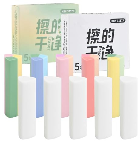 10 Gomme da Cancellare, Gomma Matita, Bianche e Colorate, Pulita e senza Residui, Triangolare, Gomme da Cancellare per Studenti, Insegnante, Scrivere, Disegnare e Fare Schizzi, Cose per la Scuola