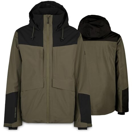 Heber Peak – Winterjacke Herren PinusHe. II Ski Jacket – Skijacke Snowboardjacke atmungsaktiv, winddicht & wasserdicht (10.000 mmWS) – abnehmbare Kapuze & Belüftungsreißverschlüsse