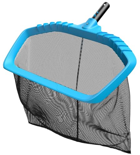 Sunnila Pool Skimmer, 39cm Deep Swimming Pool Leaf Cleaning Bottom Nets with Durable Reinforced Plastic Frame for All >30mm Telescopic Rods, Deep Rake Pool Net without Telescopic Rod