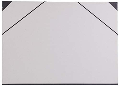 Clairefontaine 44620C Zeichenmappe (Gummizug, Rücken 30 mm, innen: 50 x 70 cm, außen: 52 x 72 cm, ideal zur Aufbewahrung Ihrer Werke) betongrau