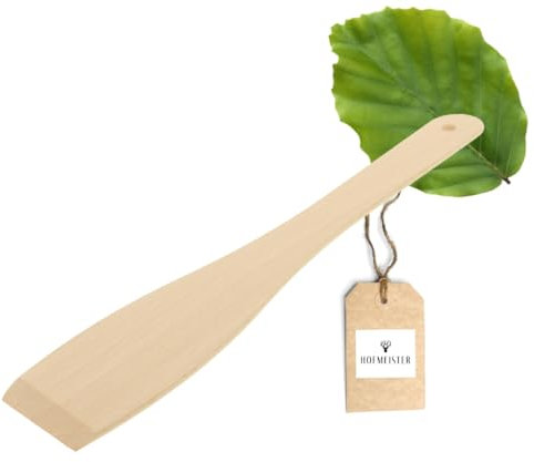 Hofmeister Holzwaren® Espátula, antibacteriana, resistente al calor y sin plástico, sin arañazos en sartenes recubiertas, sin plástico en los alimentos