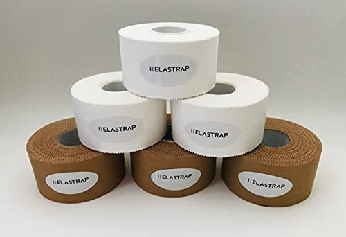LOT - Rouleau Bandage Bande adhésive Non élastique pour contentions rigides Strappal‎ - Strapping Strap - (Lot de 12 Peau)