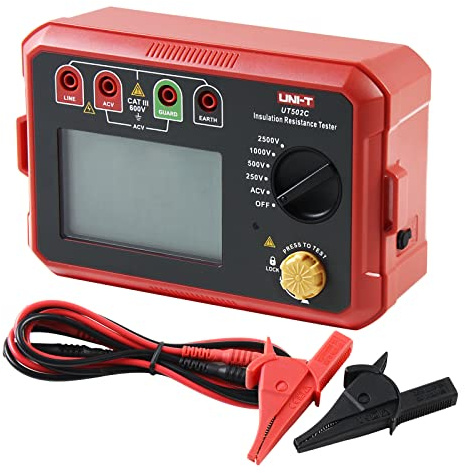 UNI-T UT502C Isolierung Widerstand Tester 2500V 20.0GΩ Isolationsmessgerät Isolationstester, Digitale Megohmmeter Ohm Tester Auto Range mit Hintergrundbeleuchtung