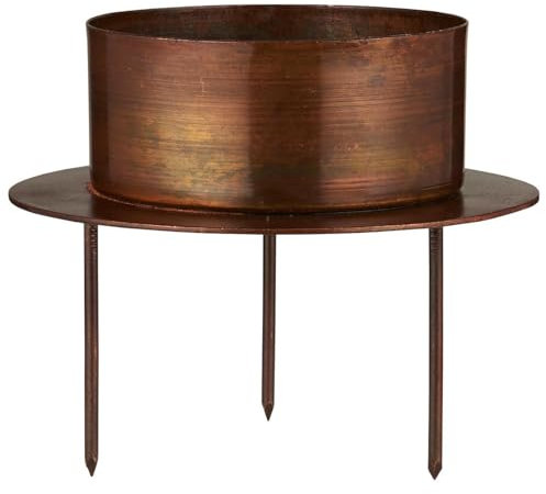 Rustikaler und hochwertiger Kerzenhalter Kerzenhalter für Adventskranz Metall Bronze mit 3 Spießen für 7cm Stumpenkerzen Vintage Dekoration für Tisch & Garten | Hochwertiger Kerzenständer Höhe 8,5 cm