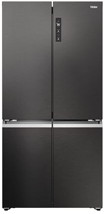 Haier Cube 90 Series 7 HCR79F19CNMD - Frigorífico 4 Puertas, Congelador 2 Zonas, Motor Inverter, Air Surround, Cajón Humidity Zone, Total No Frost, An 90,5cm, Capacidad 642L, Daylight, 37dB, Dark Inox