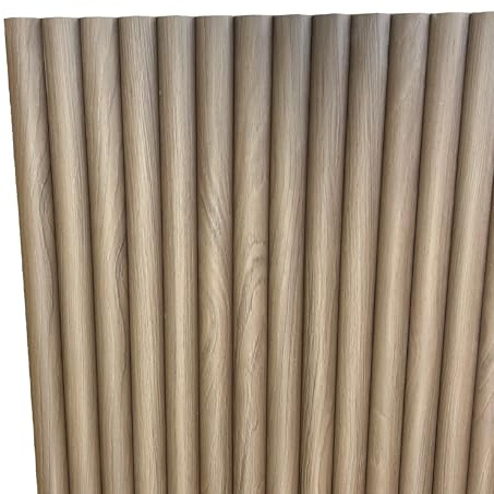 Masquepack – Set x2 Paneles Acústicos Decorativos de Madera Flexible - Paneles Decorativos para Pared, Absorción de Sonido y Diseño Moderno (Nogal Flex/Fieltro Negro, Set x2-240x50)