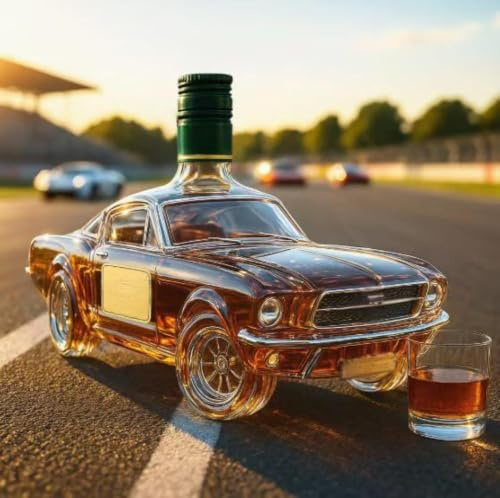 Decantador de Whiskey en Forma de Animal, 320ml, Dispensador de Licor 3D, Decoración de Bar, Regalo para Hombres (Automóviles)