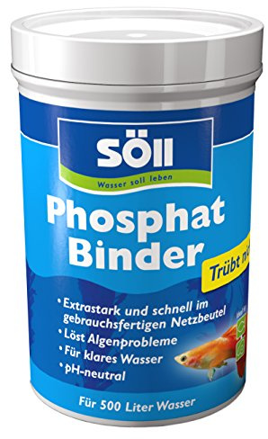 Söll 81667 PhosphatBinder 300 g (für 500 l Wasser) - pH-neutrale Bindung von Phosphat zur Algenbehandlung | Algenvorbeugung und Herstellung eines idealen Aquarienklimas