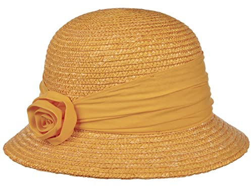 Seeberger Kassida Stroh Sommerhut Blütendekoration Damenhut (One Size - gelb)