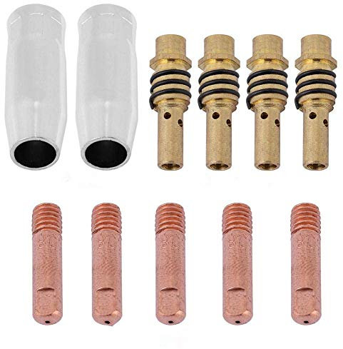 11pcs Nozzles Contact Tips Holders MIG Welder Consumable Accessory Fit for 15AK MIG Welding Torch
