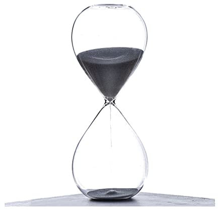 JLWM Reloj De Arena Vistoso Relojes De Arena para Casa Sala Oficina Reloj De Arena Temporizador De Arena Actividades Programadas Festival Cumpleaños Regalos-Negra-5 Mins