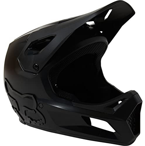 Fox Racing YTH Rampage CAMO - Unisex - Fahrrad Helm, Leichtgewichtig, Hervorragende Belüftung, Einstellbare Visier,Black/Black,S