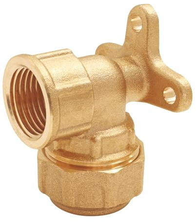 SOMATHERM FOR YOU, Applique murale laiton pour tube PE Ø20 - Femelle 15/21 - Raccord à serrage extérieur - Étanchéité optimale - Résistance à 20 bars - Usage eau potable - Température +5°C à 80°C | Installez proprement votre applique murale grâce à ce raccord plastique, étanchéité nitrile.