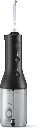 Philips Sonicare Jet dentaire Power Flosser 3000 sans fil, Noir (modèle HX3806/33)