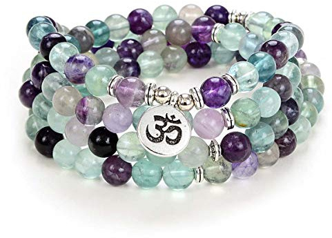 Yoga Symbol 8mm Mala Beads Armband 108 Andligt Halsband Meditation Tillbehör Smycken för kvinnor Män Presenter
