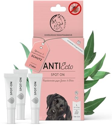 Annimally Floh- und Zeckenschutz Spot ON für Hunde - Effektives Zeckenmittel für Hunde, 3 Monate Langzeitschutz Flohmittel & Zeckenschutz - (20-30kg)