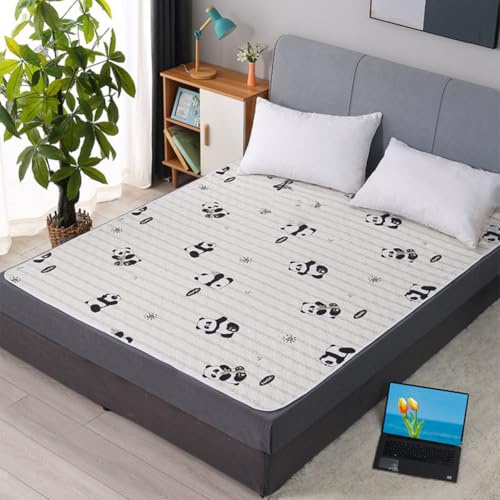 Hearda Empapadores Cama Adultos Lavables, Protector de Cama Absorbentes Impermeable, Salvacamas Reutilizables con Animales Lindos para Incontinencia Niños Adultos Mayores (Panda,150x200cm)