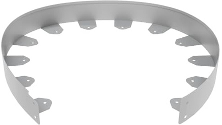 YRHome Silber Verzinkte Metall Beeteinfassung 5m x 5cm Flexible Rasenkante mit Erdankern, Gezacktes Design für Gartenbeet, Landschaftsbau, Beetumrandung, Mähkante und Bordüre-Rostfrei & Langlebig