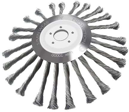 AOIUU Convient aux brosses métalliques de 4, 5 et 10 pouces, tête de coupe-herbe universelle for jardin, roue de désherbage avec kits d'adaptateurs, accessoires for débroussailleuses(5in)