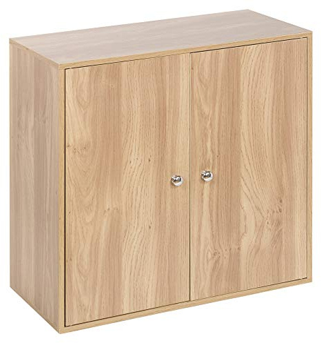 URBNLIVING Oak Effect Wooden Storage Cabinet With Oak Doors