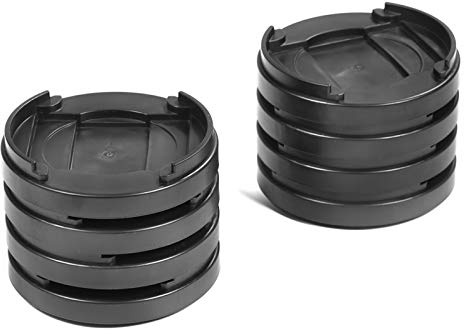 Alzata per mobili, 8 pezzi/set Alzata per gambe per mobili multi-slot in plastica Alzata per letto antiscivolo per sedie da tavolo per divani(Nero)