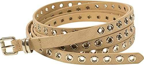 fashionchimp Doppelgürtel für Damen, Wickelgürtel mit Lochnieten-Besatz und Silber-Schließe, Breite ca. 1,5cm