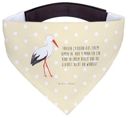 Mr. & Mrs. Panda Hundehalstuch L Storch - Geschenk, Lustige Sprüche, Halstuch Für Hunde, Bandana, Schwangerschaft, Störche, Mütter, Hund, Baby, Hundeschal, Mutter, Schal