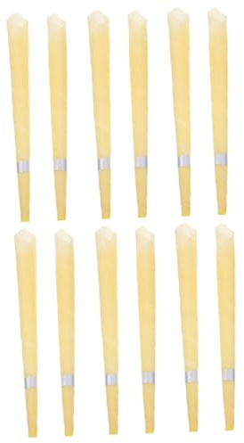 MOLUCKFU Aromatherapie 12 Stück Trompetenform Bienenwachs Ohrenschmalzentferner Kompakt Sicher Für Entspannung Und Nasennebenhöhlenpflege Haushalt
