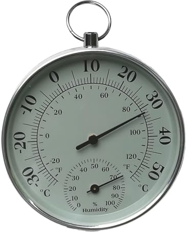 Oxxggkao Aluminiumgehäuse Innen Außenthermometer Innenbereich Genauer Temperatur Und Luftfeuchtigkeit Für Die Temperatur Und Feuchtigkeitsmonitor des Hauses Garten