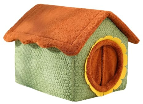 Folpus Casa para Gatos para Refugio de Mascotas en Interiores, acogedora Cama para Perros con Cubierta Desmontable, Cueva cálida para pasillos, Pisos, M