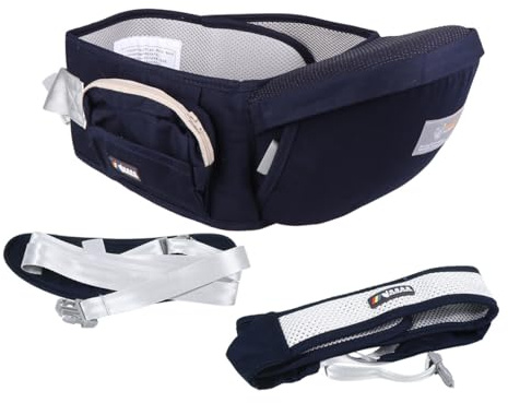 ERINGOGO Portabebés Asiento de Cadera Multifuncional Ergonómico Transpirable con Cinturón para Bebés y Pequeños Soporte Cómodo para Llevar al Frente Color Azul Oscuro