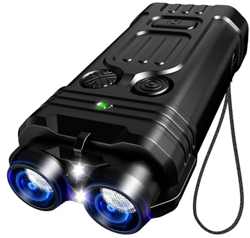 Anti Bell Gerät Hunde, Antibell Ultraschall Gerät Wiederaufladbar, 30 Fuß Handgerät Hundegebell Stoppen mit LED, 3 Modi Antibell für Große Kleine Hunde Trainingsalarm Freien Innenbereich Hundeschreck
