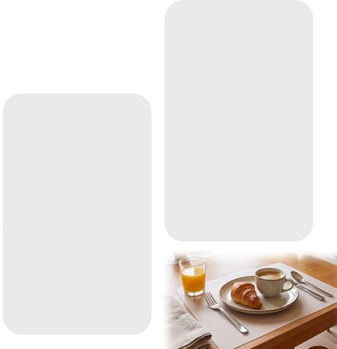2 Pcs Silicone Worktop Mats 40x30cm Heat Resistant Kitchen Table Protectors | Flexible Waterproof Non Slip Craft Pads for Baking Dining Dressing Tables Desks and Everyday Surface Protection for Home Use