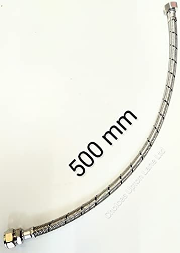 15MM Compression X 1/2 Female BSP Flexible TAP Connector Length (300MM / 500MM) (Length=500MM) | Length 300mm / 500mm | Length=500mm