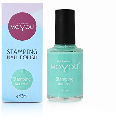 MoYou Nails Original Powder Blue shade stamping Nail Polish Used to Create Beautiful Nail Art Designs