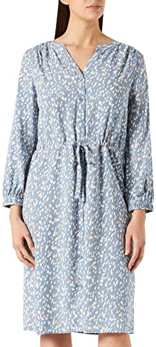 TOM TAILOR Damer Blusklänning med tryck 1030891, 29143 - Blue Dotted Design, 42