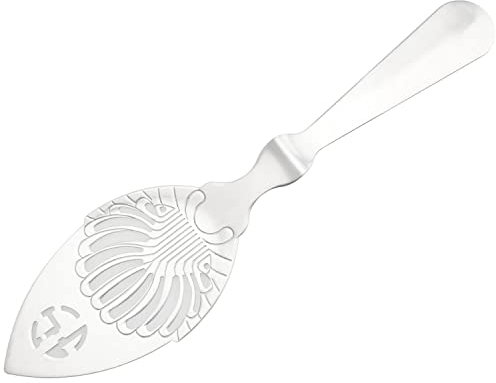 E-outstanding Spoon Stainless Steel, Slotted Spoon Absinthe Fountain Accessory Absinthe Dripper for Absinthe Glasses Sugar Cube, Silver