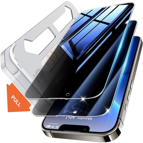 Tentoki 2 Stück für iPhone 13 Pro Max / 14 Plus Panzerglas Sichtschutz Glas | 25° Anti-Spy Schutzfolie, Unterstützt Face ID, 9H Härte, Stoßfest Kratzfest Blasenfreie, Auto Dust-Elimination, 6,7 Zoll