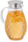 Relaxdays Jarra de Cristal, 2 litros, Garrafa Zumo con Tapa, para Servir Té Helado, Vidrio, Acero, Transparente/Plateado