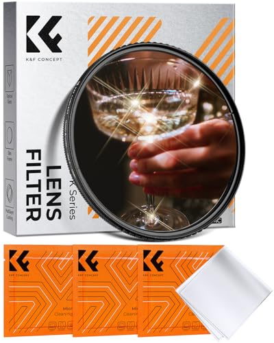 K&F CONCEPT 72mm Kurzstrahl-Sternfilter mit 4 Punkten | Special Kamera-Effektfilter Filter,Optisches Glas mit Multi-Nano-Beschichtung,Nano-Klear,FE307