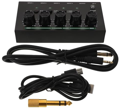 CORHAD Petite Console De Mixage Clavier Mixeur De Streaming Mini Mixeur Audio Petite Table De Mixage Noir