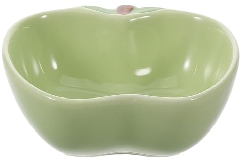 YARNOW Bol Céramique pour Hamster Forme de Pomme Verte Gamelle Stable et Antidérapante pour Cochons Hérissons Nains et Petits Animaux