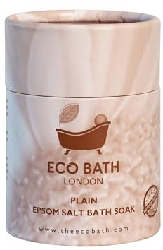 Eco Bath London Plain Epsom Salt Bath Soak - Tube 250g, 100% Pure Epsom Salt, Magnesium Bath Salts for Skin Care