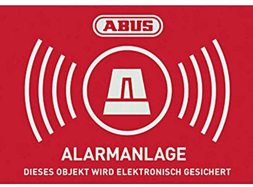 ABUS AU1423 Warnaufkleber Alarm -D- 74 x 52.5 mm